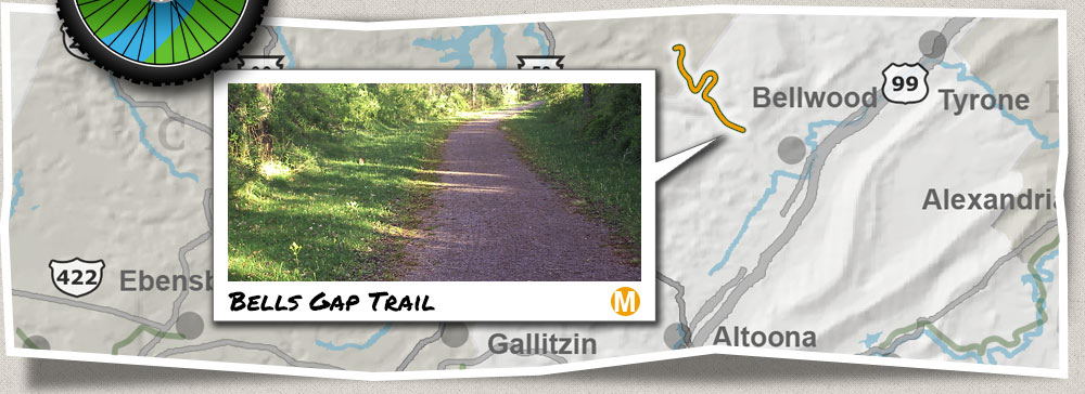 Bells Gap Trail, Biking, Hiking near Tyrone, Bellwood, Altoona