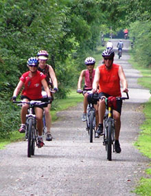 Cyclists on Bike Trail