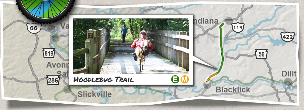 Hoodlebug Trail, Hiking, Bike Trail Blacklick to Indiana
